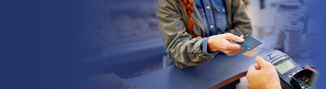 A photo of the Prepaid card in use