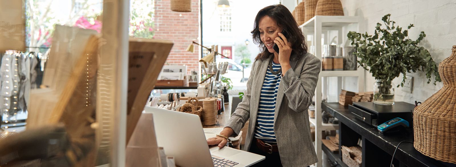 woman at work in a small business