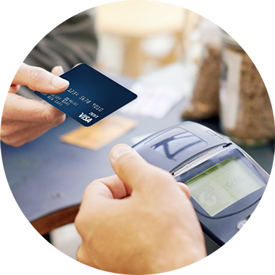 A photo of the Prepaid card in use